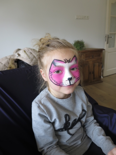 facepaint roze poes | 